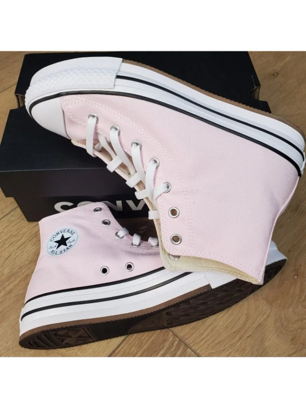 Converse Chuck Taylor All Star Lift Platform HI Kids 6 Y Sugar Berry Pink White